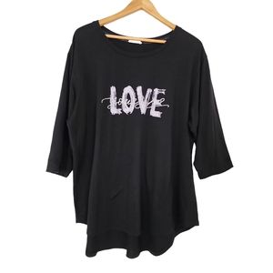 Jane and Delancey Black Love Sweatshirt